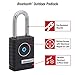 Master Lock Black Outdoor Bluetooth Smart Padlock with Keypad, Smart Locks for Tools, Gates, Sheds, 2-7/32 inches Wide, 4401LHEC