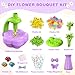 Hetszal Fabric Flower Bouquets Toys with Music and Light, DIY Arts and Craft Kits Toy for Kids Ages 4-8, Preschool Educational Toys, Christmas Birthday Gifts for 4 5 6 7 8 Year Old Gril