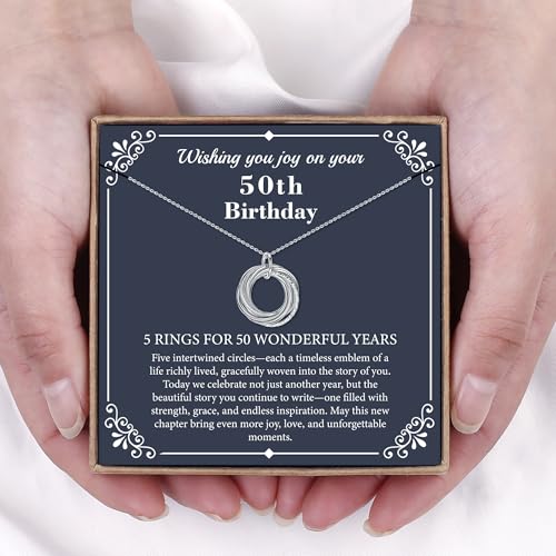 Image of IEFLIFE Birthday Gifts for Women, Sterling Silver Chain Birthday Necklaces, 40th 50th 60th 70th 80th 90th Birthday Necklace, 40 50 60 70 80 90 Years Old Birthday Gifts, 4 5 6 7 8 9 Decade Birthday Jewelry for Women