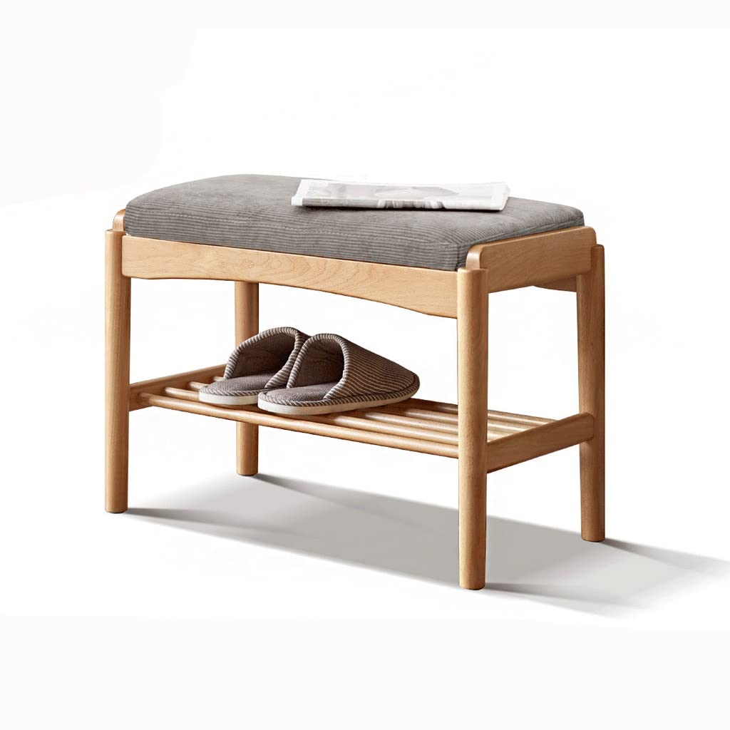 Tabouret à chaussures pour optimiser un couloir d'angle encombré