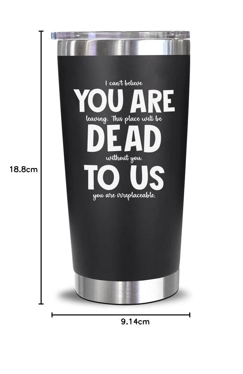 NewEleven Abschiedsgeschenk für Kollegen, Abschiedsgeschenk, Abschiedsgeschenk für Kollegen, Freunde, Chef, Männer, Frauen, 590 ml, Schwarz