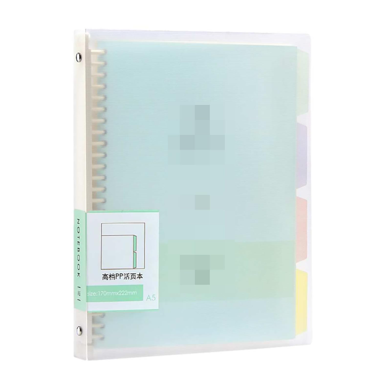 Detachable Coil Loose-Leaf Notebook Student Notebook -A5 Green one (96 Copies/piece)