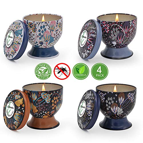 Iwax citronella Candles Outdoor Indoor 4oz Natural Soy Wax Scented Candles Portable Travel