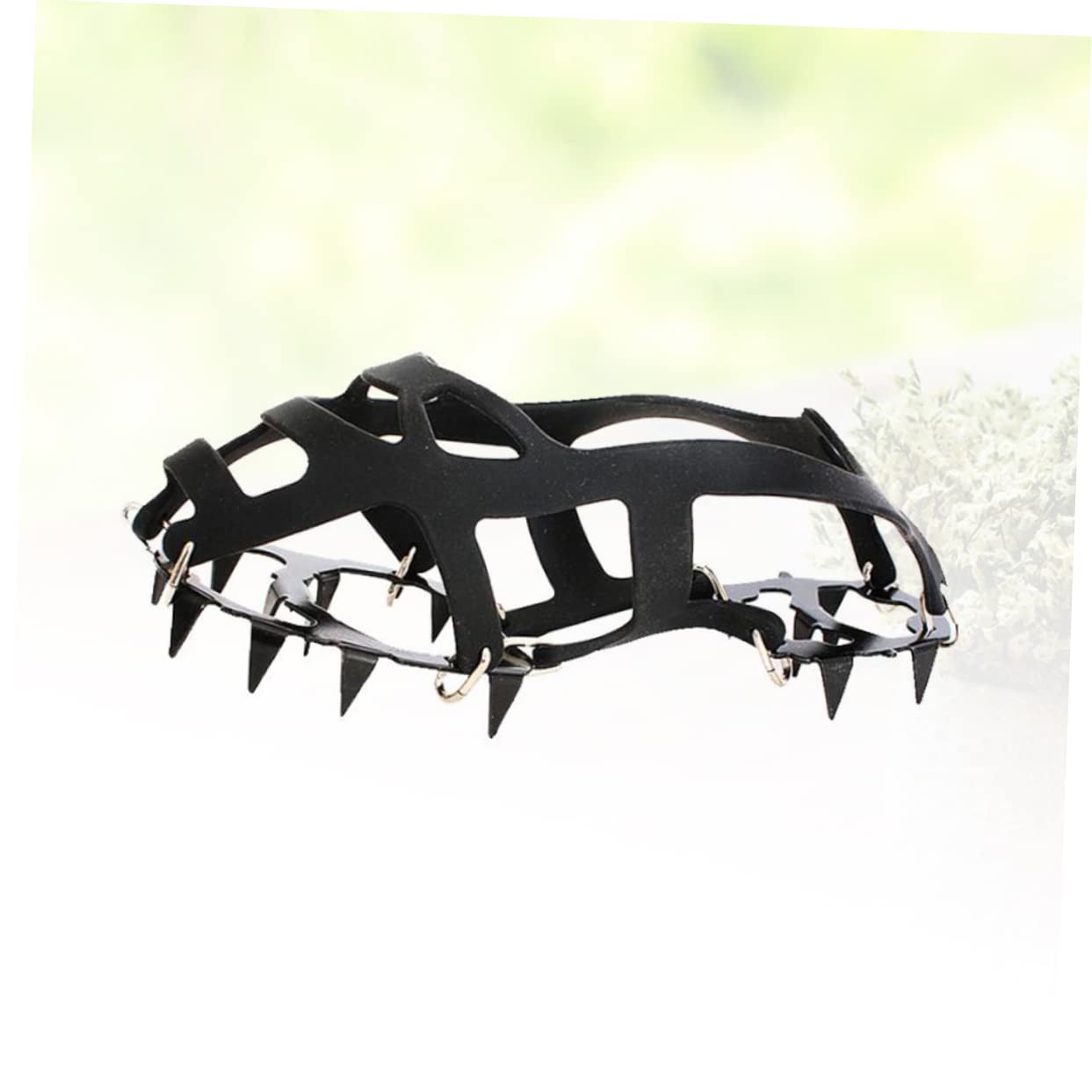 COLLBATH 1 Pair Anti-Skate Claws Ice Boots 18 Teeth Silicone Crampons for Outdoor Ice Climbing