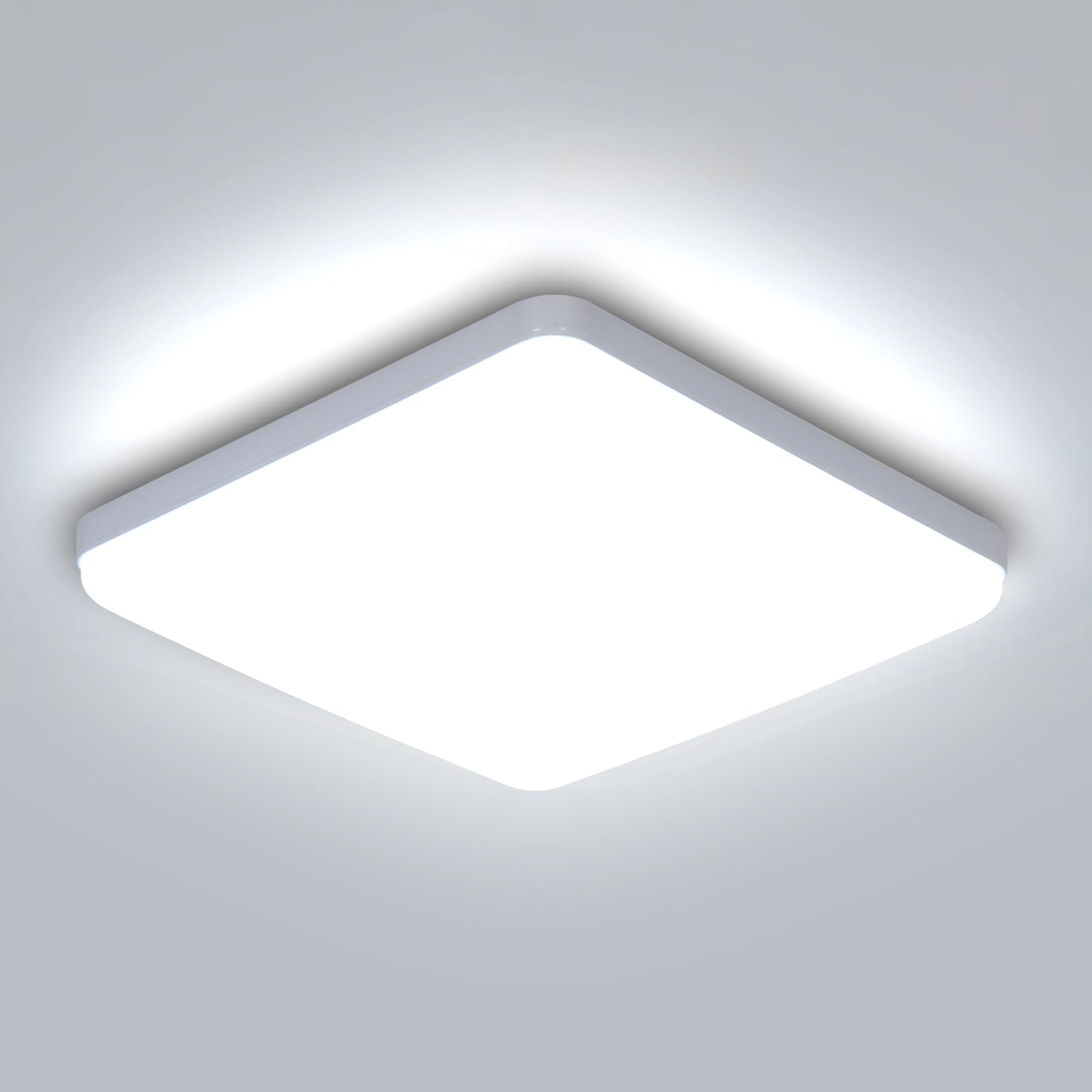 Comely LED Ceiling Light 36 W Ceiling Lamp 4050LM 6500K, Modern Square Panel Lamp 3.5 cm, White Ceiling Lamp for Bathroom, Hallway, Balcony, Kitchen, Bedroom