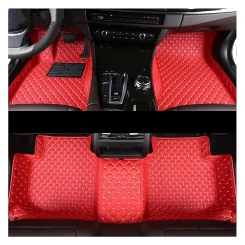 Tapis de sol voiture pour Ford Focus MK3 2012-2018 sur mesure protection habitacle rouge