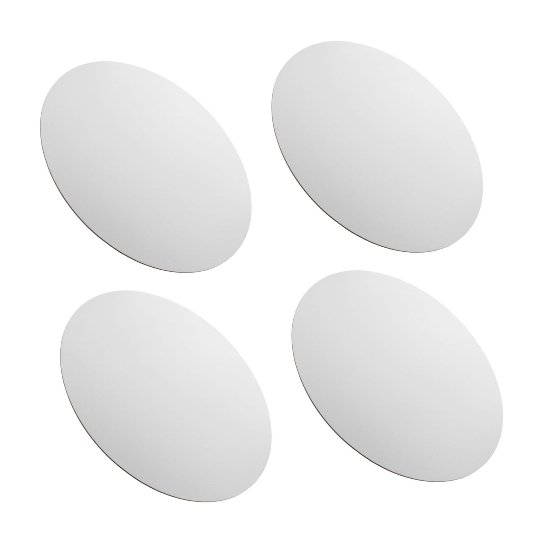GALPADA Lot de 4 Toiles Tendues Rondes Blanches 40 Cm pour Peinture à L'huile, Compatibles Multiples Peintures, Faciles à Nettoyer, pour Studio ou Décoration Maison