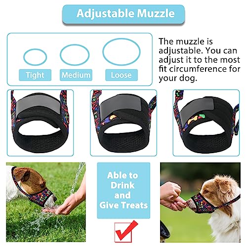 Luckypaw PRINT MUZZLE Dog Muzzle, Soft Dog Muzzles thumb #4