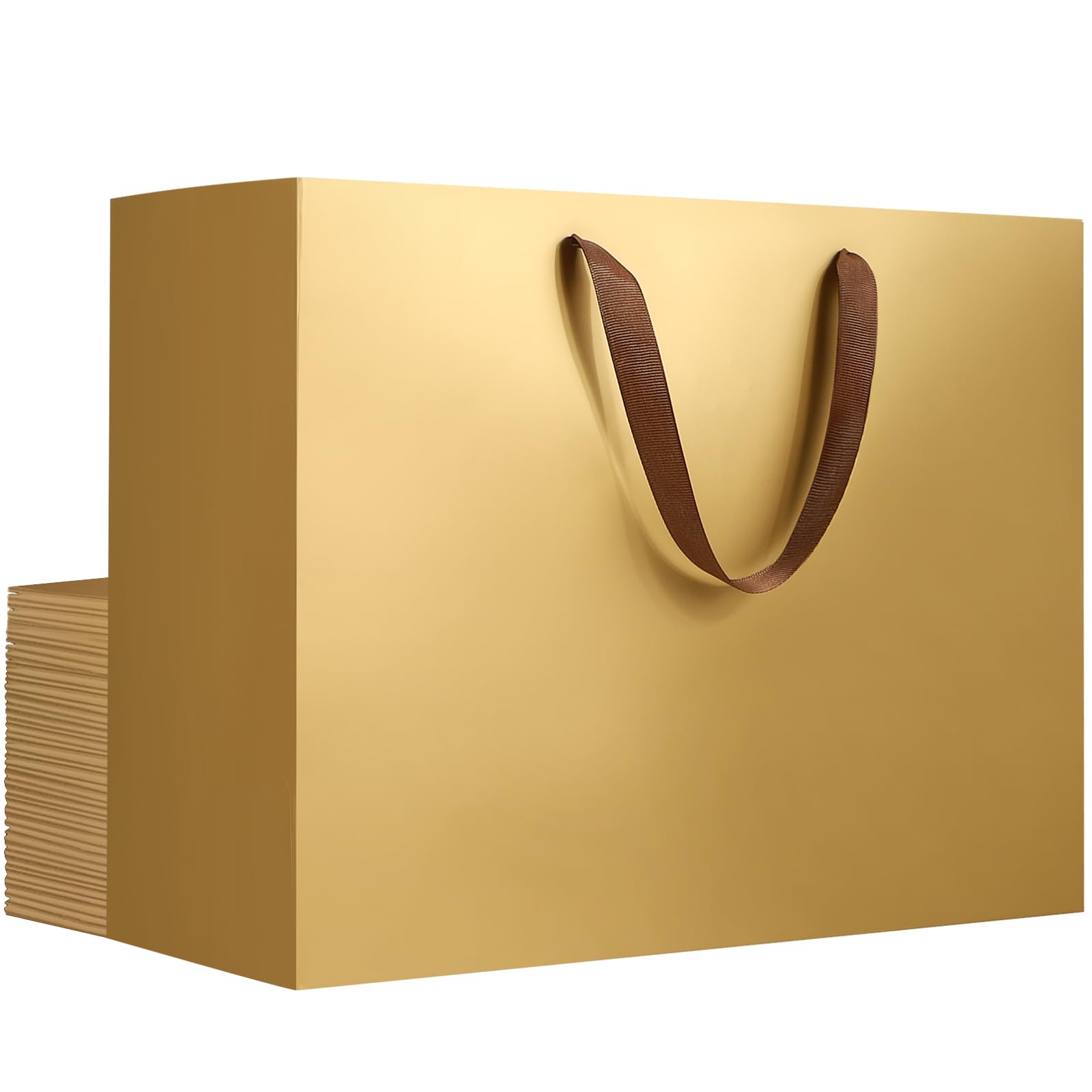 EUSOAR Gift Bags with Handles, 20pcs 16"x6"x12" Thank You Large Paper Gift Bags Bulk, Merchandise Retail Wrapping Bags for Business, Craft Grocery,