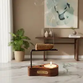Incensário Suporte Palo Santo 1 vela1 palo Santo Power Proteção Limpeza Energética Descarrego Incenso Natural