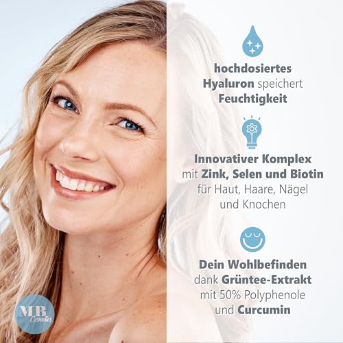 Bindegewebe-Tabletten mit Hyaluronsäure, Zink und Curcumin