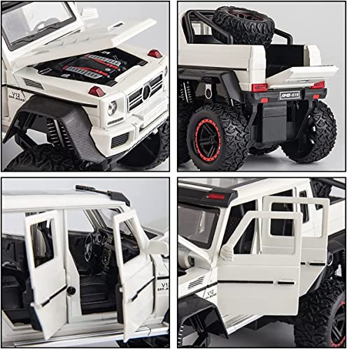 Image of 1:24 G Wagon 6X6 Die Cast Metal Car Scale Model Alloy Diecast Metal Car With Light Sound Openable Door Pullback Toy Car For Kids Best Gifts Toys For Boy, Multicolor