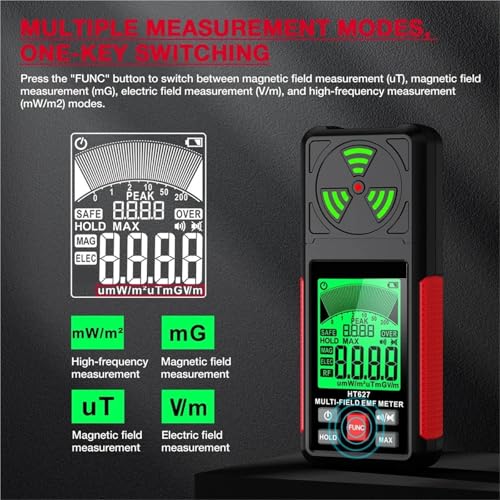 Detector EMF HT627 Medidor Radiación Electromagnética miniatura 2