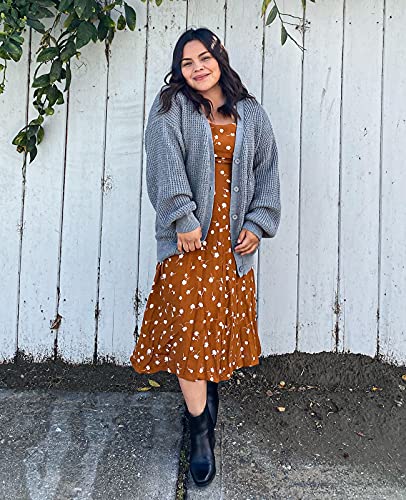 QUALFORT Cardigan Sweaters for Women 100% Cotton Button-Down Oversized Knit Outerwear Fall Tops for Women 2025 - Image 6