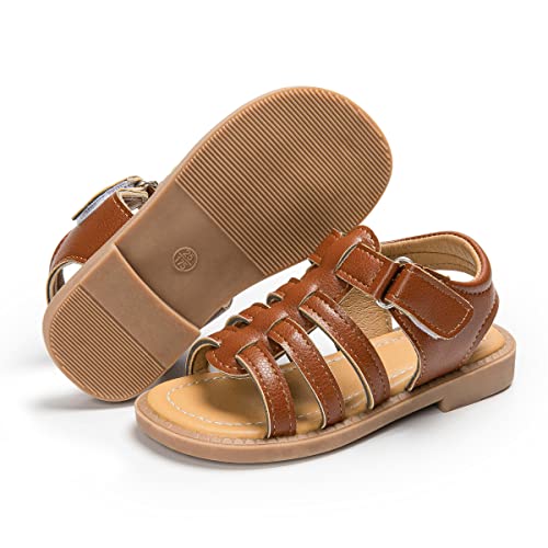Image of Boys Girls Sandals Open Toe Breathable Princess Non-Slip Flats Summer Beach Lightweight Rubber Sole Sandals (Toddler /Little Kid)