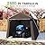 Real Relax Outdoor 7x12 ft Steel Metal Carport Shelter for Motorcycle, ATV & Garden Tools, Waterproof with 2 Roll-Up Doors & Vents