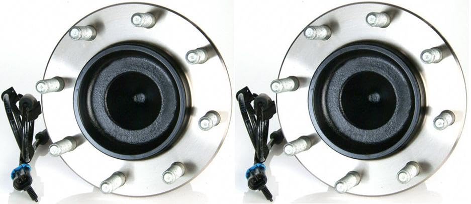 Image of TRQ 2 Piece Front Wheel Bearing & Hub Assembly Set Compatible with 2003-2017 Chevrolet Express 3500 2009-2017 Express 4500 GMC Savana 3500 Savana 4500
