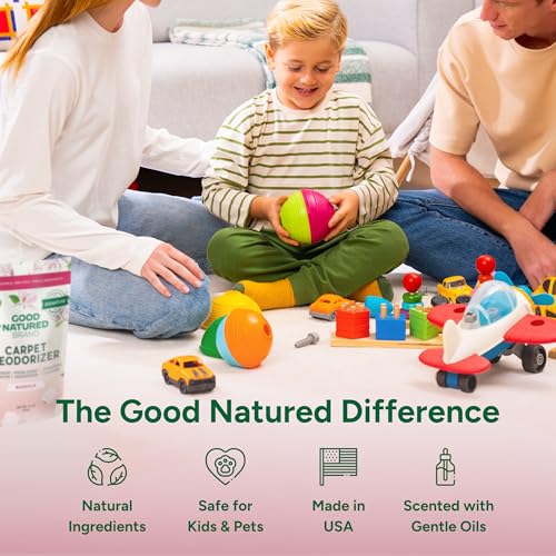 Image of Good Natured Brand | Carpet Freshener & Deodorizer Powder | 31 oz Pet Odor Eliminator for Strong Odor & Pet Urine | Fresh Natural Magnolia Scent | Safe for Homes with Pets