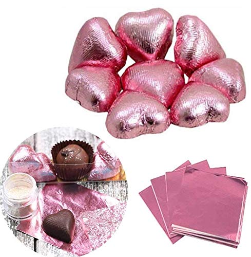 Image of 7horse Sweets Candy Chocolate 12 Microns Aluminum Foil Wrappers (Light Pink, Size: 13 x 9 cm), 325 Pieces