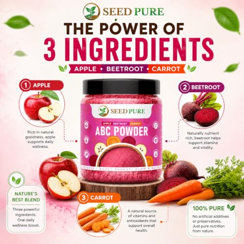 Image of ABC Malt Health Drink Mix | Apple Beetroot Carrot Nutty Malt 200g(100g*2) | Nutritious Milk Mix | No Added Sugar | Easy to Prepare Daily Health Drink