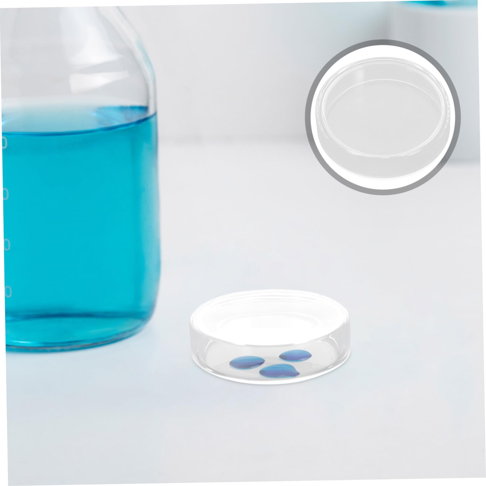 ABOOFAN 10stücke Glas Petrischalen mit Deckel für Laborkultur und Mikrobiologische Experimente aus Borosilikatglas für Hohe Temperaturbeständigkeit für Zellkultur und Wachstum