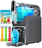 KESSER® Slush Maschine für zu Hause - Slush Ice Maker 2L - für Slush, Eis-Cocktails, Frappés, Milchshakes & gefrorenen Saft - in 25 min & mit 6 Programmen - inkl. 3x Becher & Rezeptbuch, Anthrazit