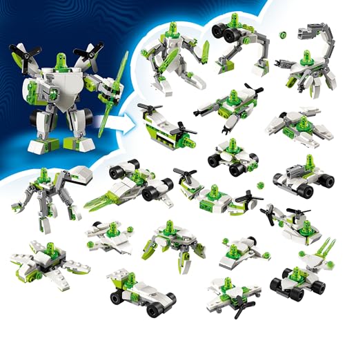 DREAMZzz Le Avventure del Robot e del Veicolo di Z-Blob, Gioco Creativo e Trasformabile 20in1 per Bambini da 7 Anni, Modellini da Costruire tra cui Mech, Elicottero Giocattolo e Sottomarino 71487 - Lego - Immagine 2