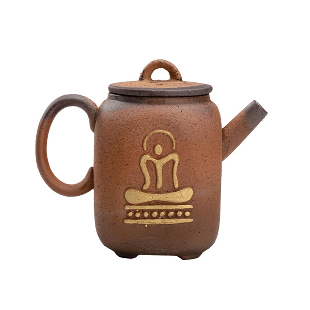 Tetera de Kung Fu Para Hacer té Tetera Zen de cerámica for estudio en casa, tetera individual, juego de té creativo for oficina, tetera de Kung Fu de cuatro vías Juego de Té de Cerámica