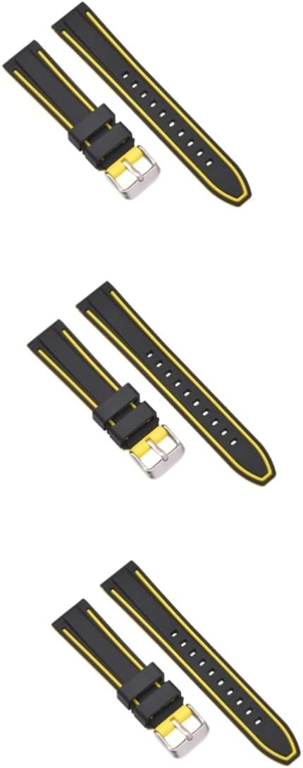 CALLARON 2pcs Simple Smartwatch Strap Replace Easy to Install Watch Band Silicone Watch Band Wristband for