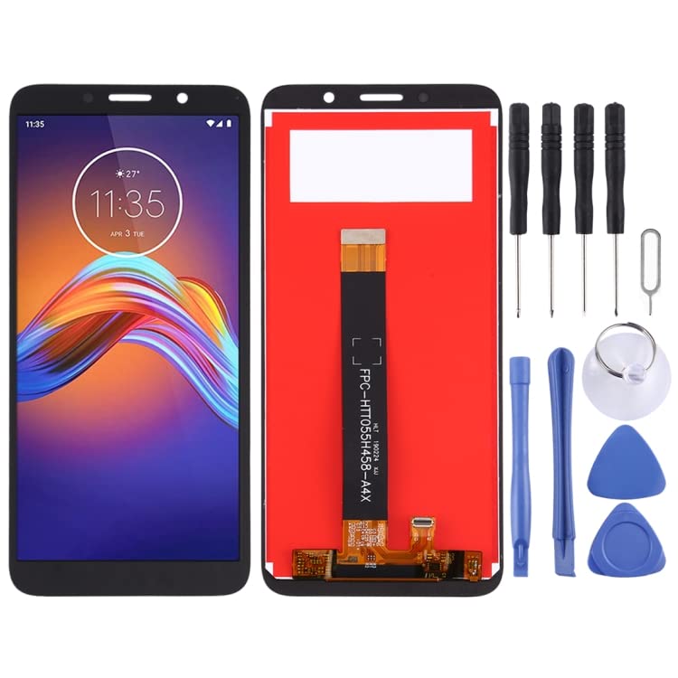 Piezas de reparación de teléfonos celulares Pantalla LCD TFT para Motorola Moto E6 Play con Digitizer Ensamblaje Completo (Negro)