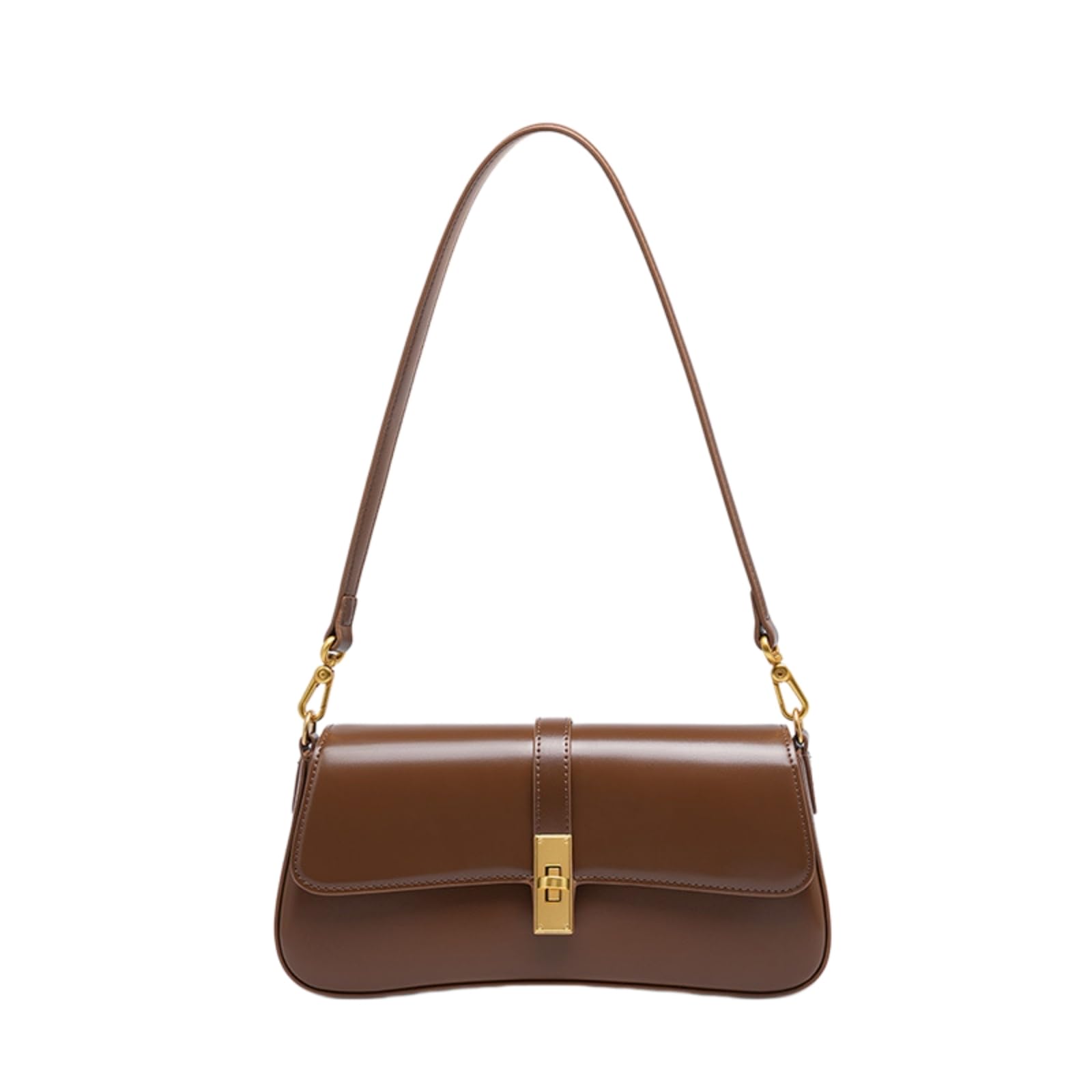 Borsa A Tracolla Curva Retro con Cinturina Rimovibile Chiusura Sicura della Fibbia in Metallo per Il Viaggio Quotidiano E L'uso Dell'ufficio Le Donne-burgundy-26 5 12