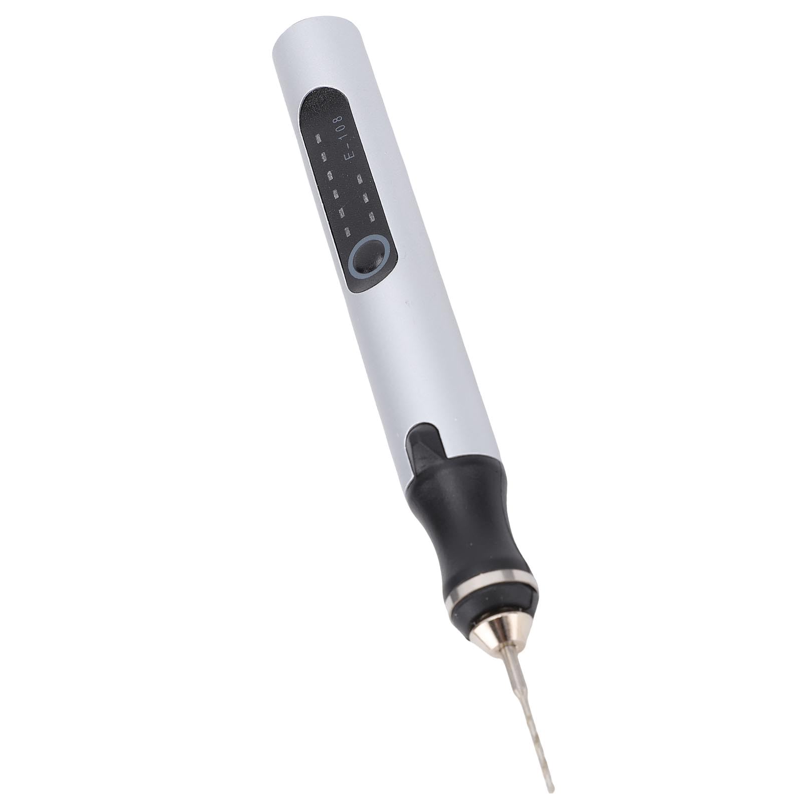 Stylo de gravure électrique multifonctionnel en alliage d'aluminium, outil rotatif sans fil pour Nail Art, polissage, meulage, perçage (Argent)