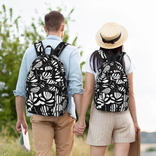 Sac à dos de voyage à rayures avec grand compartiment ordinateur - 6