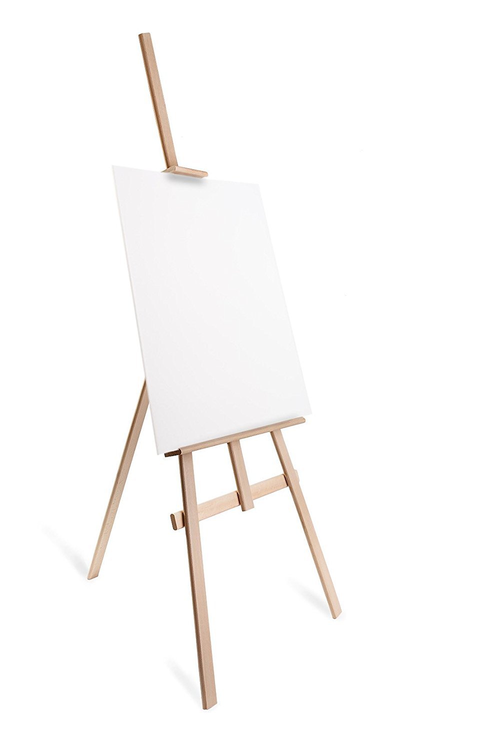 Vetrineinrete® Cavalletto pittorico in Legno Leggero inclinabile Altezza 145 cm per Pittura o Esposizione di Tele Quadri e Foto arredo casa 53844