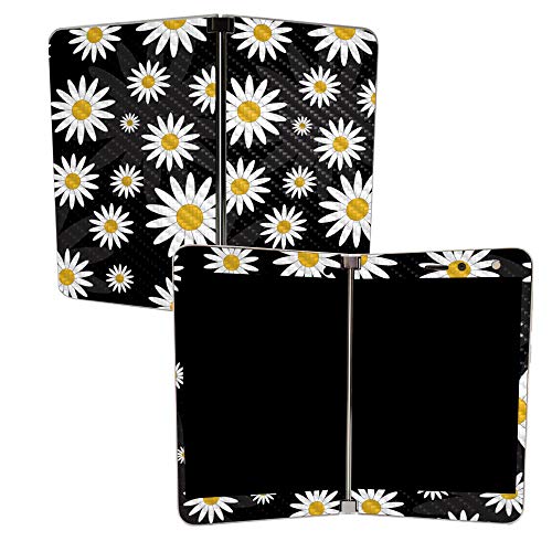 Image of MIGHTY SKINS MightySkins Carbon Fiber Skin for Microsoft Surface Duo - Daisies | Protective, Durable Textured Carbon Fiber Finish | Easy to Apply, Remove, and Change Styles | Made in The USA