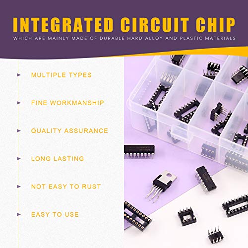 image for Swpeet 169Pcs 21 Types Integrated Circuit Chip Assortment Kit, Includi