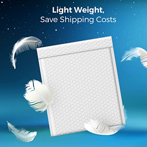 Image of Fuxury Bubble Mailers 8.5x12 inch White Padded Envelopes 40 Pack Usable Size 8.5x11 inch Bubble Envelopes Thick Padded Mailers for Small Business Mailing Books Magazines Clothes,#2