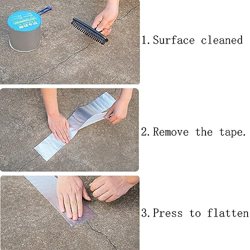 Image of Butyl Tape for Roof Leak Repair, 50mmx5M Waterproof Sealing Tape Aluminium Foil Strong Self Adhesive Sealant Tape Seal Leak Proof Strip for Roof Crack RV HVAC Ducts Window Glass Boat Pipe Sealing