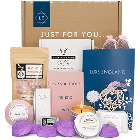 SWEETHEART Pamper Hamper for Women - Limited Edition Pampering Love Gifts for Best Friend, Mum, Girlfriend, Wife. I Love You More The End I Win Greetings Card Included by Luxe England Cover