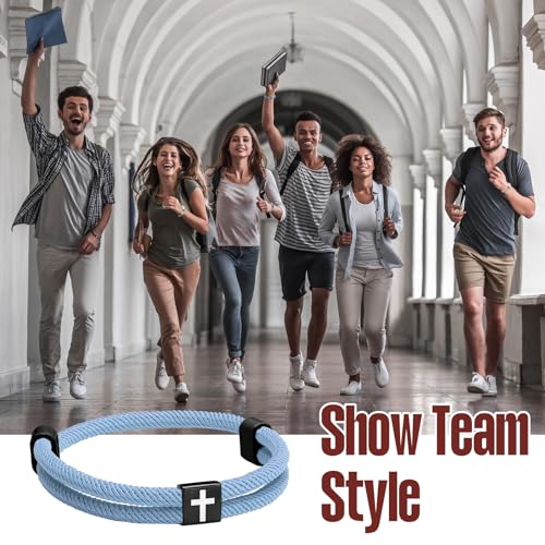 12 Pcs Braided Cross Bracelet for Men Women Christian Adjustable Rope Jesus Bracelets with Metal Knot Christian Baptism Gifts4