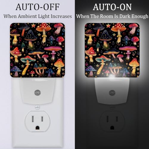 Lámpara de noche led set 2 unidades sensor luz ambiente miniatura 2