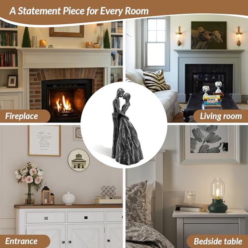 Figura Decorativa de Resina Pareja Amorosa para Hogar miniatura 5