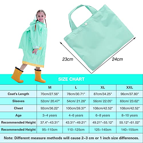 Keyck Regenjas Kinderen Regenponcho Regenjassen Waterdicht Ademend Regenkleding Lichtgewicht Regenpak Wandelen Meisjes… - Image 3