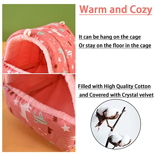 Simpcozy-Hamster-Bed-Crystal-Cotton-Wool-Warm-Hamster-Tent-Cute-Cartoon-Design-Indoor-Small-Animal-bed-for-Hamster-Syrian-Hamster-Gerbil-Guinea-Pig-Golden-Silk-Bear-Chinchilla-Colorful-Fish-L