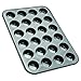Zenker 6541 Mini-Muffinform 24er Backblech (Ø 4,5 cm), für saftige mini Muffins, Cupcakes, Muffinblech, flach, antihaft-beschichtet, Maße: 38,5 x 26,5 x 2 cm