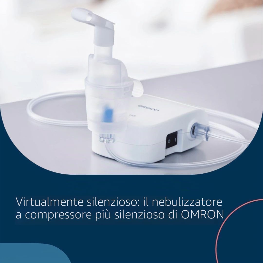 OMRON C803 Aerosol Compatto e Silenzioso per Bambini e Adulti, Nebulizzazione Efficace, Facile da Trasportare, Versione Farmacia