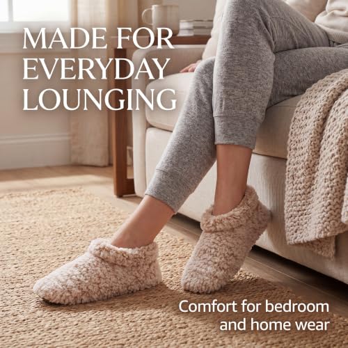 Image of Cozylook Fuzzy Slippers for Women Indoor Soft Sole Slipper Socks | Warm plush feel, non slip grippers, easy step-in, flexible bottom, bedroom and home wear