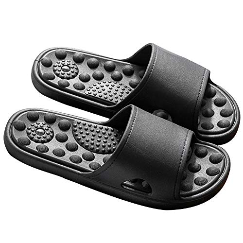Massage Slippers Acupressure Foot Massager,Reflexology Shoes Acupoint Stimulation Relief Neuropathy Arthritis,Couple Non-Slip Shiatsu Foot Massager Sandals Christmas Gifts for Dad(Men.US 7.5-8.5)Black Massage Slippers Acupressure Foot Massager,Reflexology Shoes Acupoint Stimulation Relief Neuropathy Arthritis,Couple Non-Slip Shiatsu Foot Massager Sandals Christmas Gifts for Dad(Men.US 7.5-8.5)Black