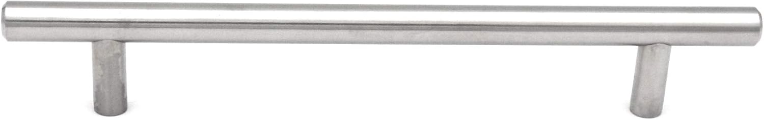 Hickory Hardware 1 Pack Solid Core Kitchen Cabinet Pulls, Luxury Cabinet Handles, Doors & Dresser Drawers, 6-5/16 Inch (160mm) Hole Center, Stainless Steel, Contemporary Bar Pulls Collection