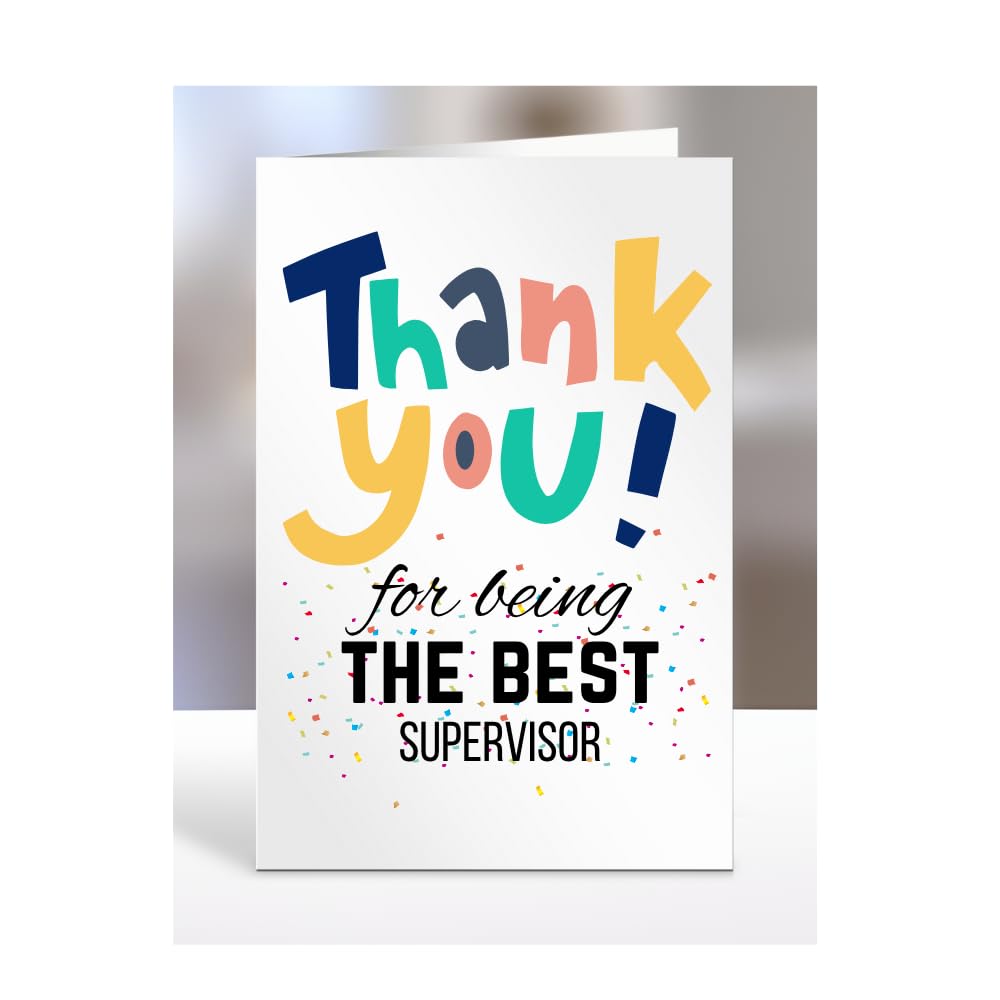 Thank you for being the best Supervisor, Colleagues, Work card, gifts for men, women, male, female, him, her, presents for Christmas, to say thank you, A5-140_196